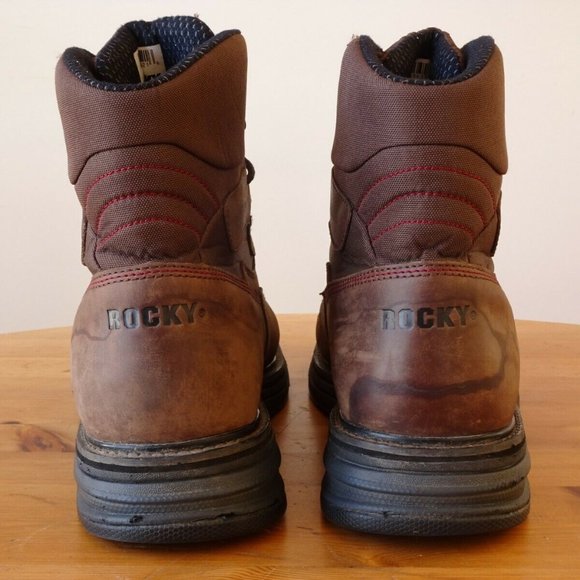 Rocky Boot Ironclad LT Mens Size 12W Wide Waterproof RKK0177 Leather Work Boots - Picture 6 of 11